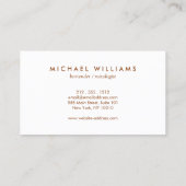 Rustikales Logo für die Krawatte von männlichen Rü Visitenkarte (Rückseite)