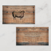 Rustikales Logo für die Schafverschiffung aus Stal Visitenkarte (Vorne/Hinten)