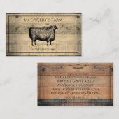 Rustikales Logo für die Schafverschiffung aus Stal Visitenkarte (Vorne/Hinten)