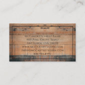 Rustikales Logo für die Schafverschiffung aus Stal Visitenkarte (Rückseite)