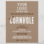 Rustikales Logo für einfache Geschäftsmodelle Flyer<br><div class="desc">Dieses rustikale und dennoch einfache und berufliche Business-Logo "Let's Play Cornhole Fundraiser Flyer" zeichnet sich durch einen einfachen, natürlichen, ästhetischen Hintergrund aus Kraftpapier mit einer grob strukturierten weißen Schrift aus. Tauschen Sie einfach Ihr Logo aus und aktualisieren Sie Ihre Geschäftsinformationen und die Informationen über die Organisation und das Turnier der...</div>