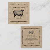 Rustikales Logo für Schafeisen-Pfeile, Kraft Quadratische Visitenkarte (Vorne/Hinten)