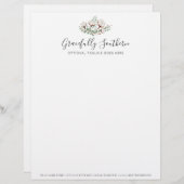 Rustikales Logo für Südwolle Blume Grünes Folio Briefkopf (Vorne/Hinten)