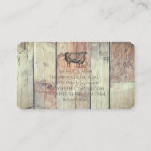 Rustikales Logo für Vintage Schafe und Stallholz Visitenkarte (Rückseite)