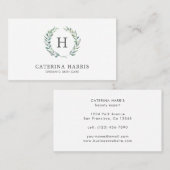 Rustikales Logo für Wasserfarbengrün Visitenkarte (Vorne/Hinten)