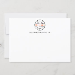 Rustikales Logo-Personalisiert Flat-Notecard Mitteilungskarte