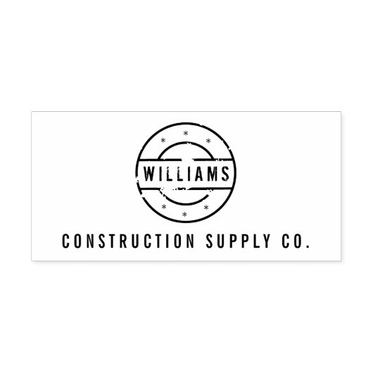 Rustikales Logo-Personalisiert Gummistempel (Prägung)