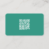 Rustikales LOGO QR Code Grün für Schaf- und Lammfa Visitenkarte (Rückseite)