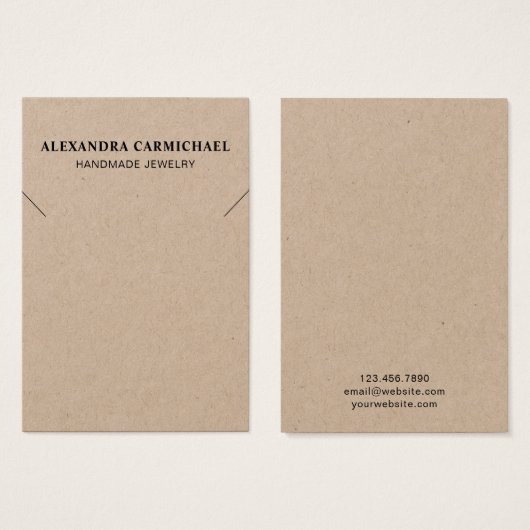 Rustikales Look Handmade Schmuck Necklace Display (Vorne & Hinten)