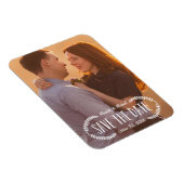 Rustikales Lorbeer | Foto Save-the-Date Magnet (Rechte Seite)