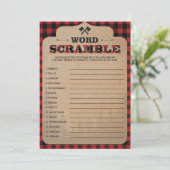 Rustikales Lumberjack Buffalo Kariert Game Word Sc (Stehend Vorderseite)