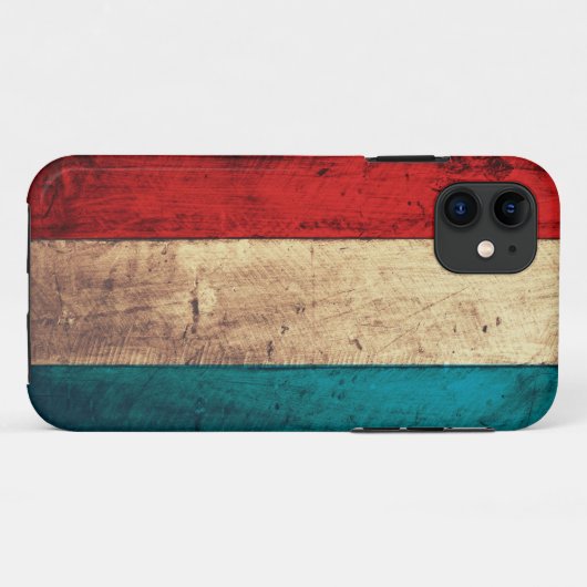 Rustikales Luxemburg kennzeichnen Case-Mate iPhone Hülle (Rückseite (Horizontal))