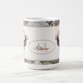 Rustikales Lyck/Reinhirsch-Monogramm Kaffeetasse (Mittel)