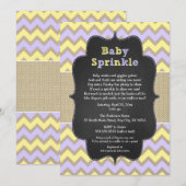 Rustikales MÄDCHEN Baby besprühen einladen, Einladung (Vorne/Hinten)