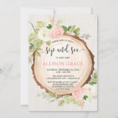 Rustikales Mädchen schluchzen und sehen sich grün- Einladung (Vorderseite)