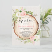 Rustikales Mädchen schluchzen und sehen sich grün- Einladung (Stehend Vorderseite)