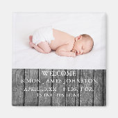 Rustikales Magnet für Neugeborene (Vorne)