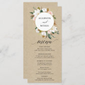 Rustikales Magnoliengebirgmenü mit weißer Blüte Programm (Vorne/Hinten)