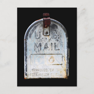 Rustikales Mailbox-Portrait Einladungspostkarte