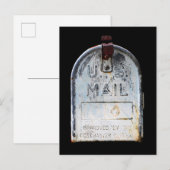 Rustikales Mailbox-Portrait Einladungspostkarte (Vorne/Hinten)