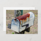Rustikales Mailbox-Portrait Postkarte (Vorne/Hinten)
