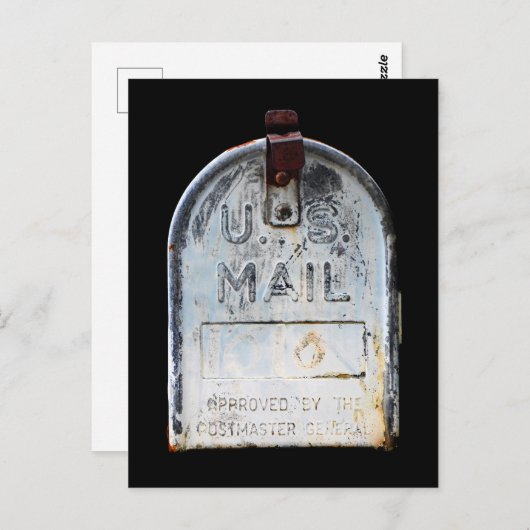 Rustikales Mailbox-Portrait Postkarte (Vorne/Hinten)