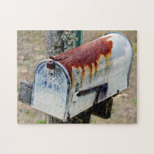 Rustikales Mailbox-Portrait Puzzle