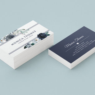 Rustikales Makeup Artist Hair Stylist Blauer Blaue Visitenkarte