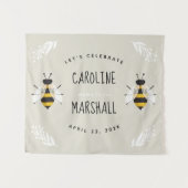 Rustikales Mama auf Baby-Duschzeichen Wandteppich (Vorderseite (Horizontal))