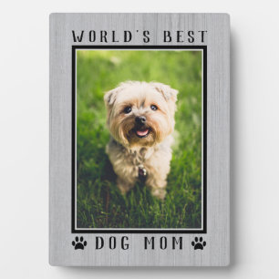 Rustikales Mama-Paw druckt Pet-Foto Fotoplatte