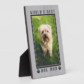 Rustikales Mama-Paw druckt Pet-Foto Fotoplatte (Seite)