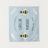 Rustikales Mama zum Baby Boy Duschzeichen Wandteppich (Vorderseite)