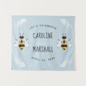 Rustikales Mama zum Baby Boy Duschzeichen Wandteppich (Vorderseite (Horizontal))