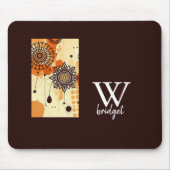 Rustikales Mandala Warmes florales Herbsttone Mousepad (Vorne)