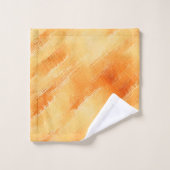 Rustikales Mango-Gelb wie strukturierte Malerei Badhandtuch Set (Waschlappen)