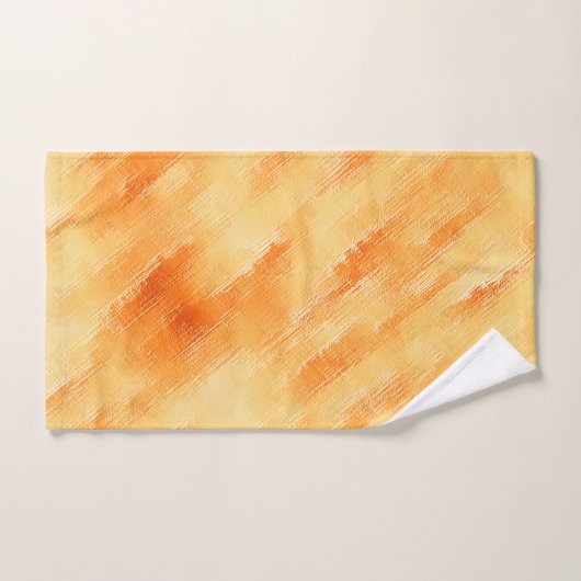 Rustikales Mango-Gelb wie strukturierte Malerei Badhandtuch Set (Handtuch)
