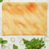 Rustikales Mango-Gelb wie strukturierte Malerei Geschirrtuch (Gefaltet)