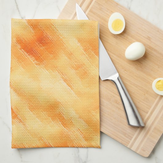 Rustikales Mango-Gelb wie strukturierte Malerei Geschirrtuch (Viertel Falte)