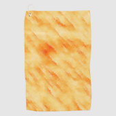 Rustikales Mango-Gelb wie strukturierte Malerei Golfhandtuch (Vorderseite)
