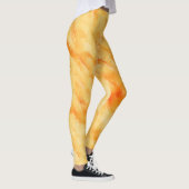 Rustikales Mango-Gelb wie strukturierte Malerei Leggings (Rechts)