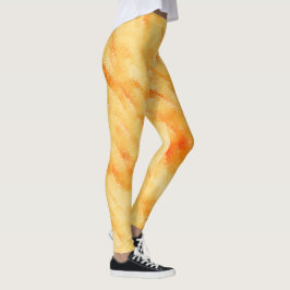 Rustikales Mango-Gelb wie strukturierte Malerei Leggings