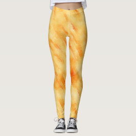 Rustikales Mango-Gelb wie strukturierte Malerei Leggings
