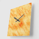 Rustikales Mango-Gelb wie strukturierte Malerei Quadratische Wanduhr (Winkel)