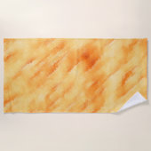 Rustikales Mango-Gelb wie strukturierte Malerei Strandtuch (Vorderseite)