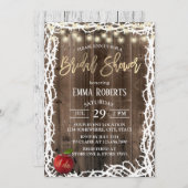 Rustikales Märchenholz-Brautparty Einladung (Vorne/Hinten)