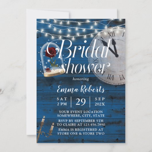 Rustikales Märchenwald-Brautparty Einladung (Vorderseite)