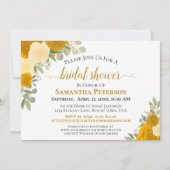 Rustikales Marigold & Yellow Boho Rose Brautparty Einladung (Vorderseite)
