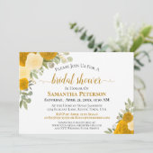 Rustikales Marigold & Yellow Boho Rose Brautparty Einladung (Stehend Vorderseite)