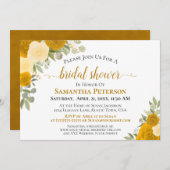 Rustikales Marigold & Yellow Boho Rose Brautparty Einladung (Vorne/Hinten)