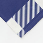 Rustikales Marine-Blau-Büffel-Karo-Muster Fleecedecke (Ecke)